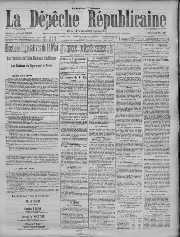 02/05/1924 - La Dépêche républicaine de Franche-Comté [Texte imprimé]