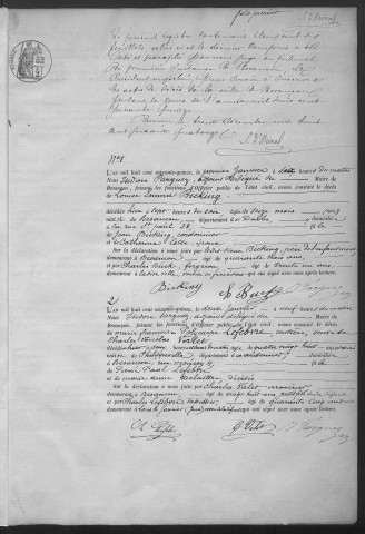 Registre des décès, 1875