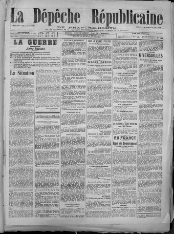 29/05/1917 - La Dépêche républicaine de Franche-Comté [Texte imprimé]