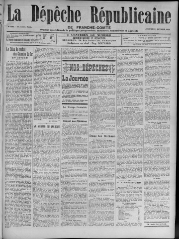 31/10/1913 - La Dépêche républicaine de Franche-Comté [Texte imprimé]