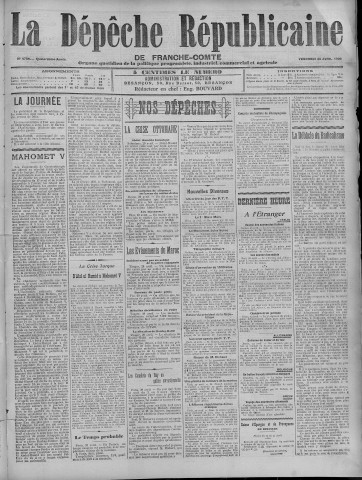 30/04/1909 - La Dépêche républicaine de Franche-Comté [Texte imprimé]