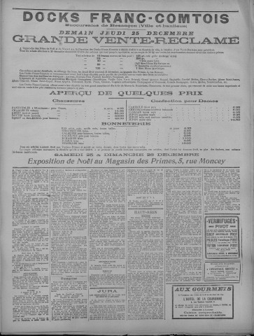 22/12/1920 - La Dépêche républicaine de Franche-Comté [Texte imprimé]