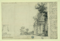 Temple de Vénus pour le 1er acte de "Phèdre". Projet de décor de théâtre / Pierre-Adrien Pâris , [S.l.] : [P.-A. Pâris], [1700-1800]