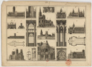 Eglises gothiques [Image fixe] : cathédrales de Strasbourg, Milan, etc. , 1750/1799