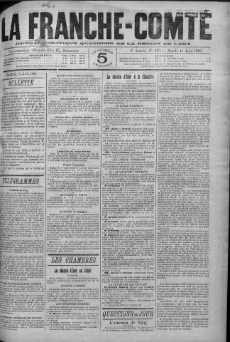 17/06/1890 - La Franche-Comté : journal politique de la région de l'Est