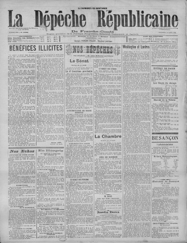 01/04/1921 - La Dépêche républicaine de Franche-Comté [Texte imprimé]