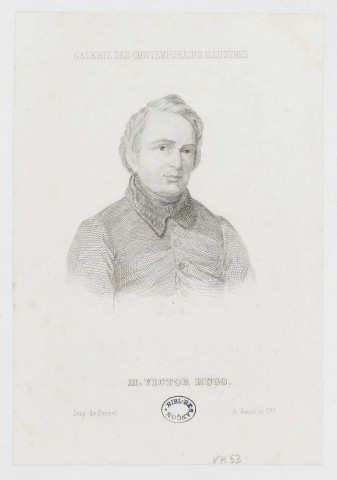 M. Victor Hugo. [image fixe] , Paris : Imp. de Pernel ; A. René et Cie, 1840/1850