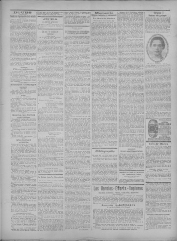 08/01/1921 - La Dépêche républicaine de Franche-Comté [Texte imprimé]