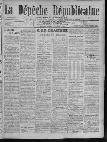 16/06/1906 - La Dépêche républicaine de Franche-Comté [Texte imprimé]
