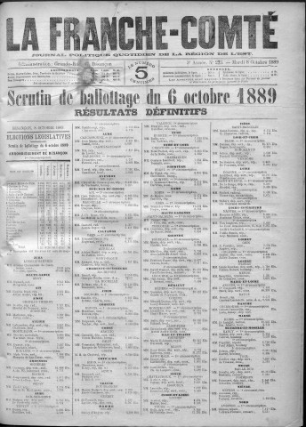 08/10/1889 - La Franche-Comté : journal politique de la région de l'Est