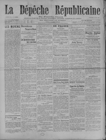 21/03/1920 - La Dépêche républicaine de Franche-Comté [Texte imprimé]