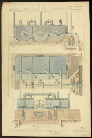 Usine à gaz de la houille - Epurateurs , 1843