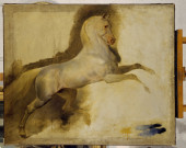 Cheval du Général Murat, d'après Antoine Jean Gros (anciennement intitulé "Cheval de Murat" et considéré par erreur comme une étude par Antoine-Jean GROS pour "La bataille d'Aboukir" (Musée de Versailles, inv. 5065) )