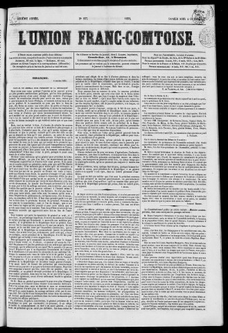 04/10/1851 - L'Union franc-comtoise [Texte imprimé]