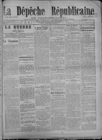 04/08/1917 - La Dépêche républicaine de Franche-Comté [Texte imprimé]