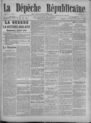 26/08/1918 - La Dépêche républicaine de Franche-Comté [Texte imprimé]