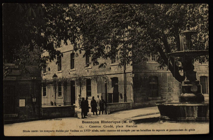 Caserne Condé, place Marulaz [image fixe] , 1904/1930