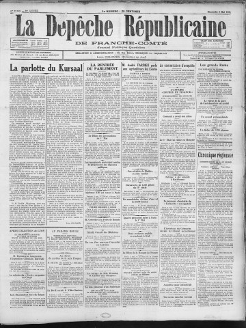 03/05/1931 - La Dépêche républicaine de Franche-Comté [Texte imprimé]