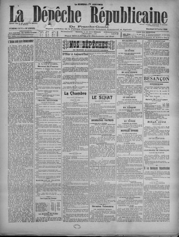 06/02/1925 - La Dépêche républicaine de Franche-Comté [Texte imprimé]