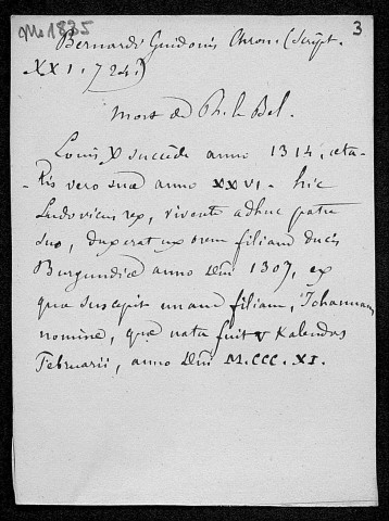 Ms 1834 - Notes et documents relatifs à l'ancien Collège de Bourgogne à Paris (1331-1804) (tome I). Notes d'Auguste Castan (1833-1892)
