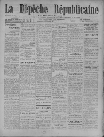 11/03/1920 - La Dépêche républicaine de Franche-Comté [Texte imprimé]