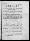Extrait des registres du Conseil général en permanence du département du Doubs. séance publique du... 10 juin 1793...
