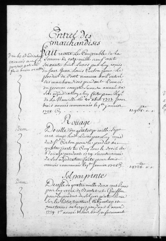 Comptes de la Ville de Besançon, recettes et dépenses, Compte de Claude Ignace François Pierre (1729)