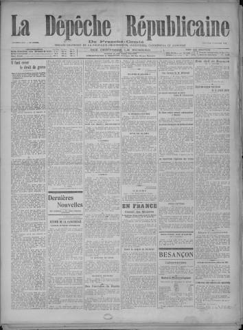 07/01/1920 - La Dépêche républicaine de Franche-Comté [Texte imprimé]