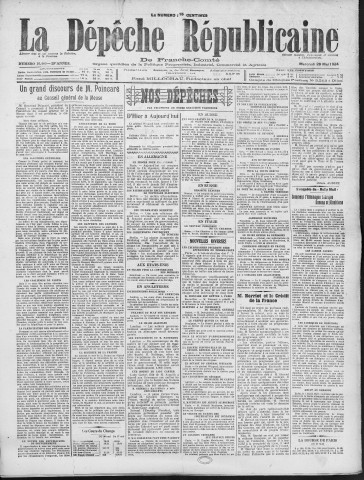 28/05/1924 - La Dépêche républicaine de Franche-Comté [Texte imprimé]