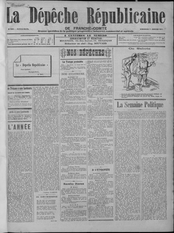 01/01/1911 - La Dépêche républicaine de Franche-Comté [Texte imprimé]