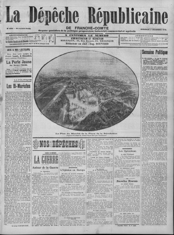 01/12/1912 - La Dépêche républicaine de Franche-Comté [Texte imprimé]