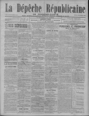 03/11/1904 - La Dépêche républicaine de Franche-Comté [Texte imprimé]