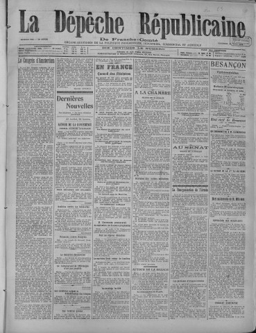 01/08/1919 - La Dépêche républicaine de Franche-Comté [Texte imprimé]