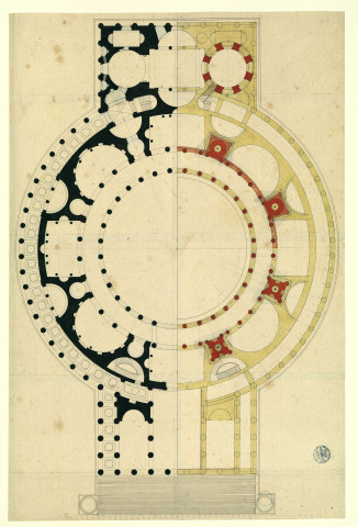 Projet d'un monument consacré à la mémoire de Louis XVI. Plan / Pierre-Adrien Pâris , [S.l.] : [P.-A. Pâris], [1700-1800]