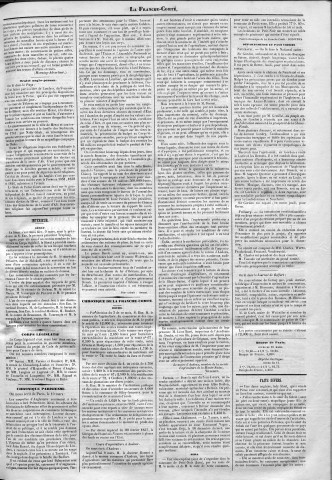 12/03/1857 - La Franche-Comté : organe politique des départements de l'Est