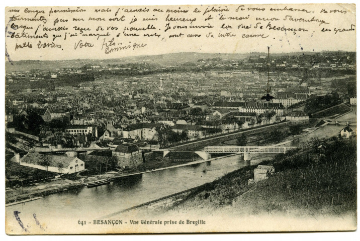 Besançon - Vue Générale prise de Bregille [image fixe] Besançon, 1904/1930