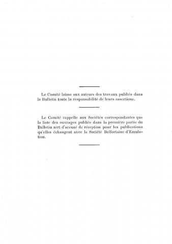 01/01/1901 - Bulletin de la Société belfortaine d'émulation [Texte imprimé]