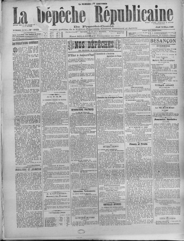 12/03/1925 - La Dépêche républicaine de Franche-Comté [Texte imprimé]