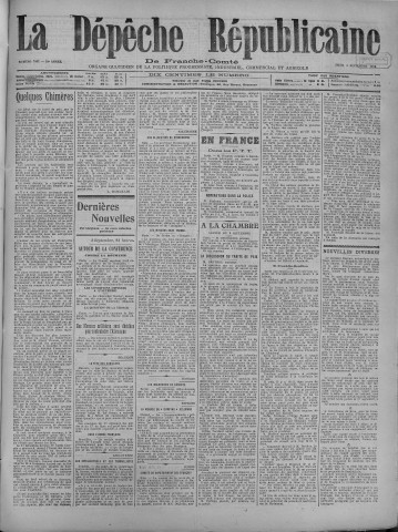 04/09/1919 - La Dépêche républicaine de Franche-Comté [Texte imprimé]