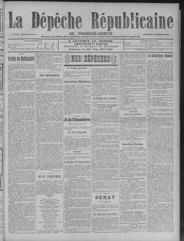 17/12/1909 - La Dépêche républicaine de Franche-Comté [Texte imprimé]