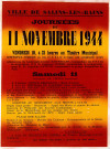 Salins les Bains, 11 novembre 1944, affiche