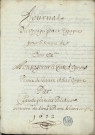 Ms 1125 - « Journal du voyage fait en Espagne pour le service de S. E. le comte d'Egmont..., par Claude-François Peletier... » (1672-1673.) Volume 1