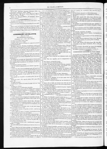 11/08/1849 - Le Franc-comtois - Journal de Besançon et des trois départements