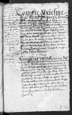 Comptes de la Ville de Besançon, recettes et dépenses, Compte de Jacques Chevannay des Daniels, compte annuel (1er juin 1624 - 31 mai 1625)