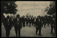 Besançon - Fêtes des 13, 14 et 15 Août 1910 - Arrivé du Président FALLIERES à Chamars. [image fixe] , 1904/1910