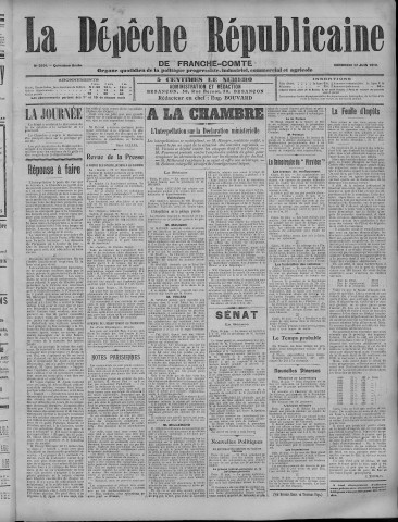 17/06/1910 - La Dépêche républicaine de Franche-Comté [Texte imprimé]