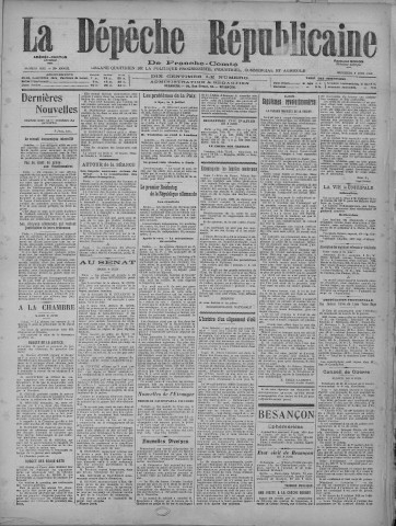 09/06/1920 - La Dépêche républicaine de Franche-Comté [Texte imprimé]