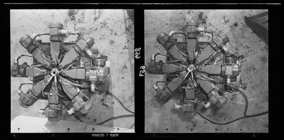 39MDT355 - Pièces détachées pour outillage : négatif (noir et blanc).