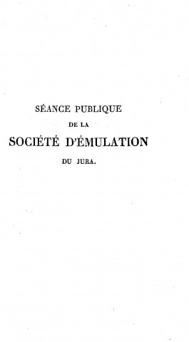 01/01/1826 - Société d'émulation du département du Jura [Texte imprimé]