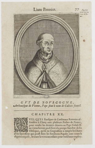 Guy de Bourgogne, Archevêque de Vienne, Pape sous le nom de Calixte Second [image fixe] 1700/1799
